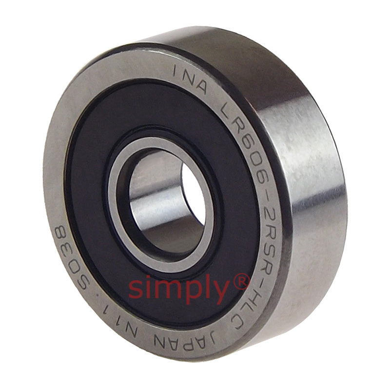 INA LR606NPPU Rubber Sealed Track Roller with Crowned Outer Race 6x19x6mm