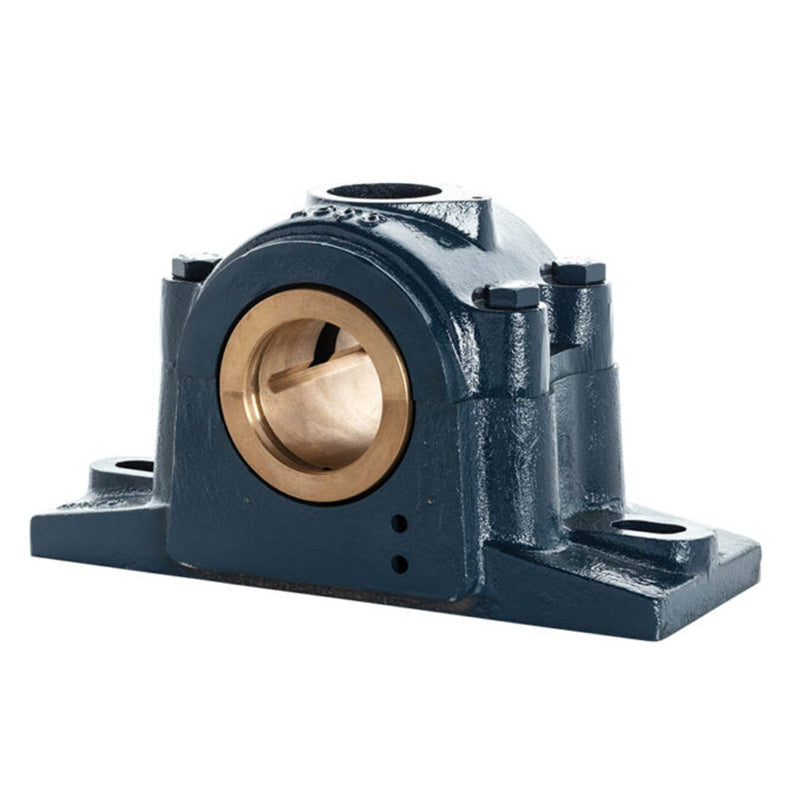 Major Brand LR30M Metric Split Cast Iron Two Bolt Pillow / Plummer Block Housing with 30mm Bore Gunmetal Bush Insert - Allow 3-4 Weeks