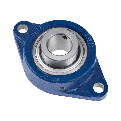 RHP MSFT1-7/8 Heavy Duty Two Bolt Oval Cast Iron Flange Housing 1-7/8 inch Bore Insert