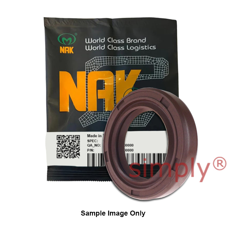 NAK 1.5x2.312x0.5 inch FKM Rubber Double Lip Rotary Shaft Oil Seal with Garter Spring TC