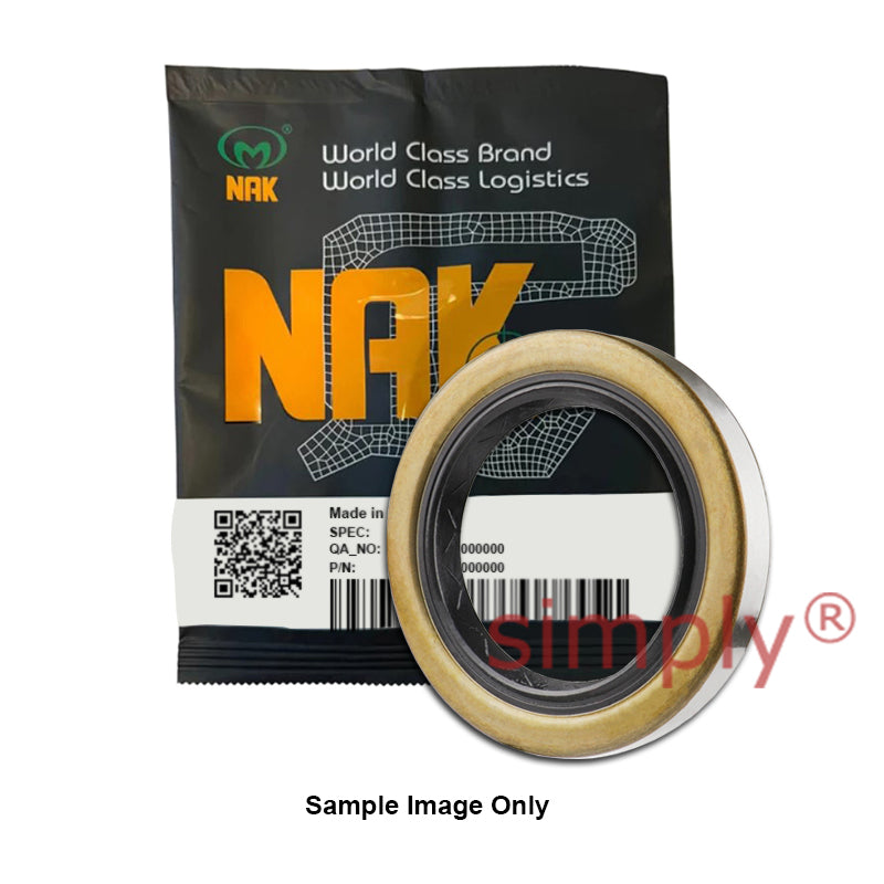 NAK 1.75x2.5x0.375 inch Metal Cased Nitrile Rubber Single Lip Rotary Shaft Oil Seal with Garter Spring SB