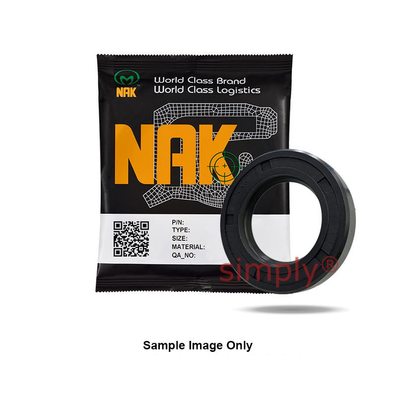 NAK 1.813x2.5x0.25 inch Nitrile Rubber Single Lip Rotary Shaft Oil Seal with Garter Spring SC