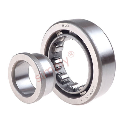 NJ204W NSK Single Row Cylindrical Roller Bearing With Pressed Steel Cage 20x47x14mm
