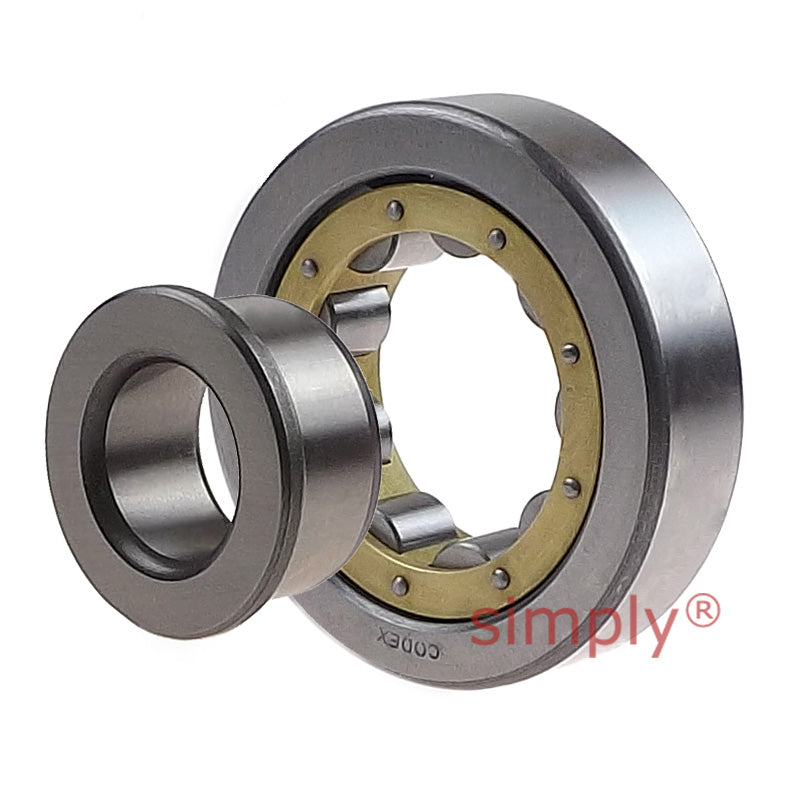 Codex NJ204EM Single Row Cylindrical Roller Bearing Extra Load Brass Cage 20x47x14mm