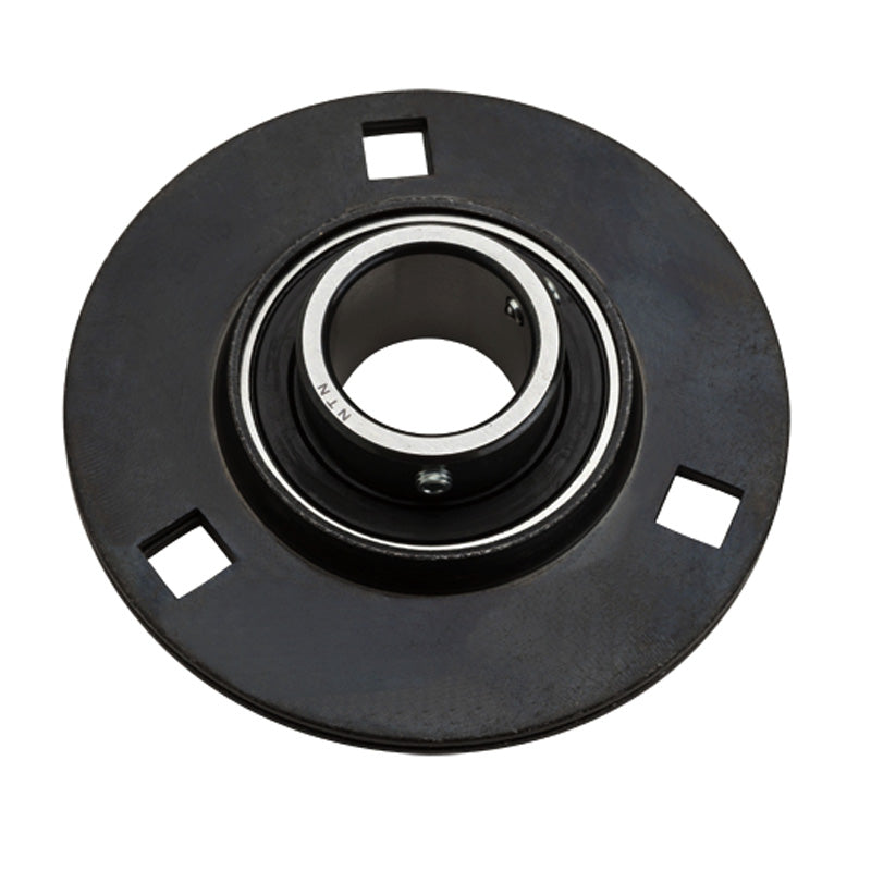 NTN AELPF203-011W3 Round 3 Bolt Pressed Steel Bearing Housing with 11/16 inch Eccentric Collar Insert - Allow 2-3 Days