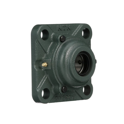NTN C-UKFX16D1/H2316X Metric Four Bolt Square Cast Iron Housing with Cast Iron Cover - Open Version - Insert and Adaptor Sleeve Fits 70mm Shaft - Allow 2-3 Days