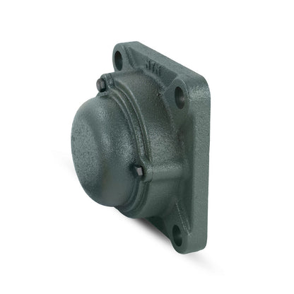 NTN CM-UKFX17AD1/HA2317X Imperial Four Bolt Square Cast Iron Housing with Cast Iron Cover - Closed Version - Insert and Adaptor Sleeve Fits 2-15/16 inch Shaft - Allow 2-3 Days