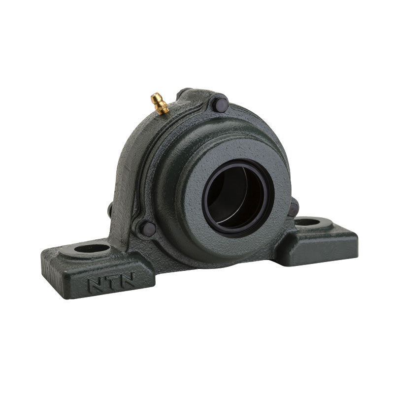 NTN M-S-UCP211-200D1 Imperial Cast Iron Two Bolt Pillow / Plummer Block Housing with 2 inch Bore Insert with Steel Plate Cover - Open Version - Allow 2-3 Days
