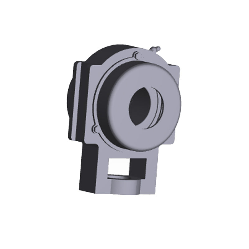 NTN S-UCT201D1 Metric Cast Iron Take Up Unit with 12mm Bore Bearing Unit with Steel Plate Cover - Open Version - Allow 2-3 Days