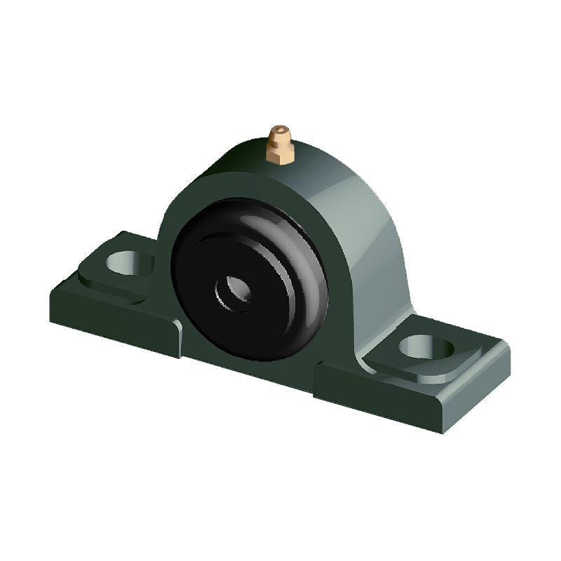 NTN M-SM-UCP210-113D1 Imperial Cast Iron Two Bolt Pillow / Plummer Block Housing with 1-13/16 inch Bore Insert with Steel Plate Cover - Closed Version - Allow 2-3 Days