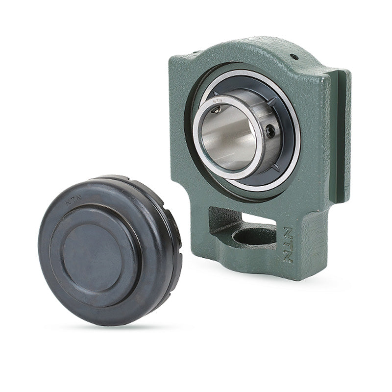 NTN SM-UCT206-101D1 Imperial Cast Iron Take Up Unit with 1-1/16 inch Bore Bearing Unit with Steel Plate Cover - Closed Version - Allow 2-3 Days