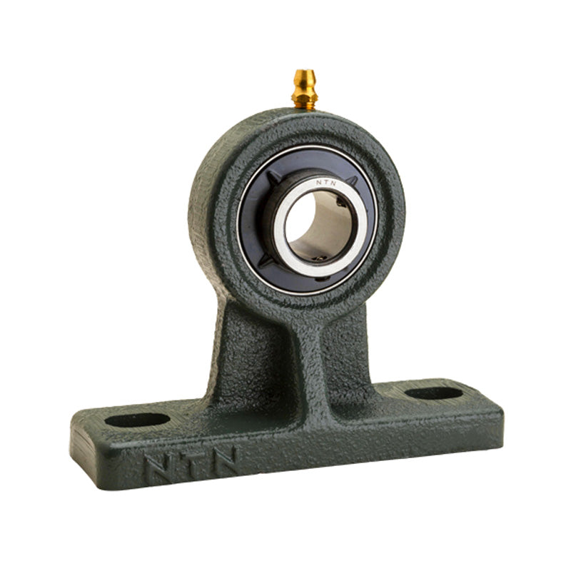 NTN UCHP203D1 Metric Cast Iron High Centre Height Two Bolt Pillow / Plummer Block Housing with 17mm Bore Insert - Allow 2-3 Days