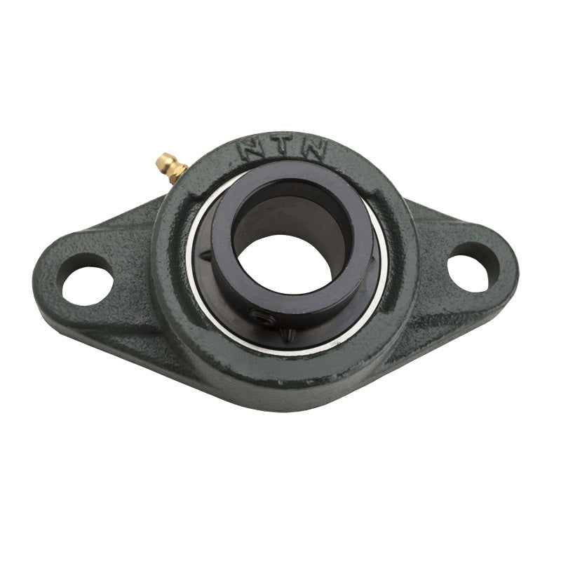 NTN M-UELFL210-113D1 Imperial Two Bolt Cast Iron Oval Housing with 1-13/16 inch Bore Eccentric Collar Insert - Allow 2-3 Days