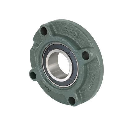 NTN UKFCX12D1/HS2312 Imperial Four Bolt Cast Iron Round Flanged Housing Insert and Adaptor Sleeve Fits 2-1/8 inch Shaft - Allow 2-3 Days