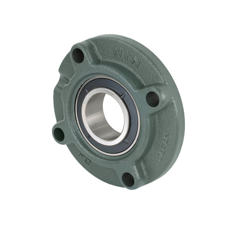 NTN UKFC215D1/H2315X Metric Four Bolt Cast Iron Round Flanged Housing Insert and Adaptor Sleeve Fits 65mm Shaft - Allow 2-3 Days