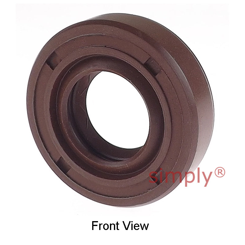 1.75x2.5x0.31 inch FKM Rubber Imperial Double Lip Rotary Shaft Oil Seal with Garter Spring