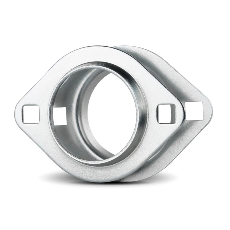 PFL204 1 Set of Oval 2 Bolt Pressed Steel Bearing Housing for 204 inserts