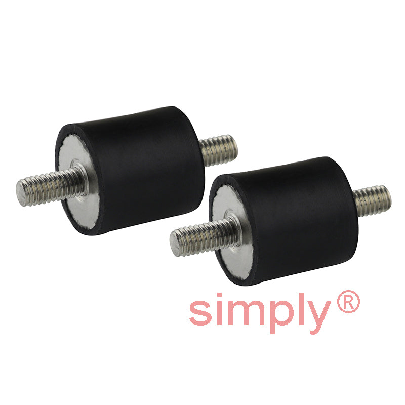 Pack of 2 High-Performance 304 Stainless Steel Male/Male Anti-Vibration Bobbin 15x15mm M4 Threads