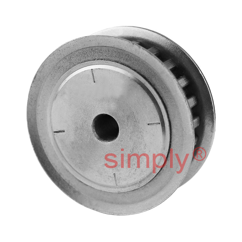 P30-MXL-025F - 0.08 inch Pitch 30 Tooth Flanged Pilot Bore Aluminium Timing Pulley for 1/4 inch Wide Belt