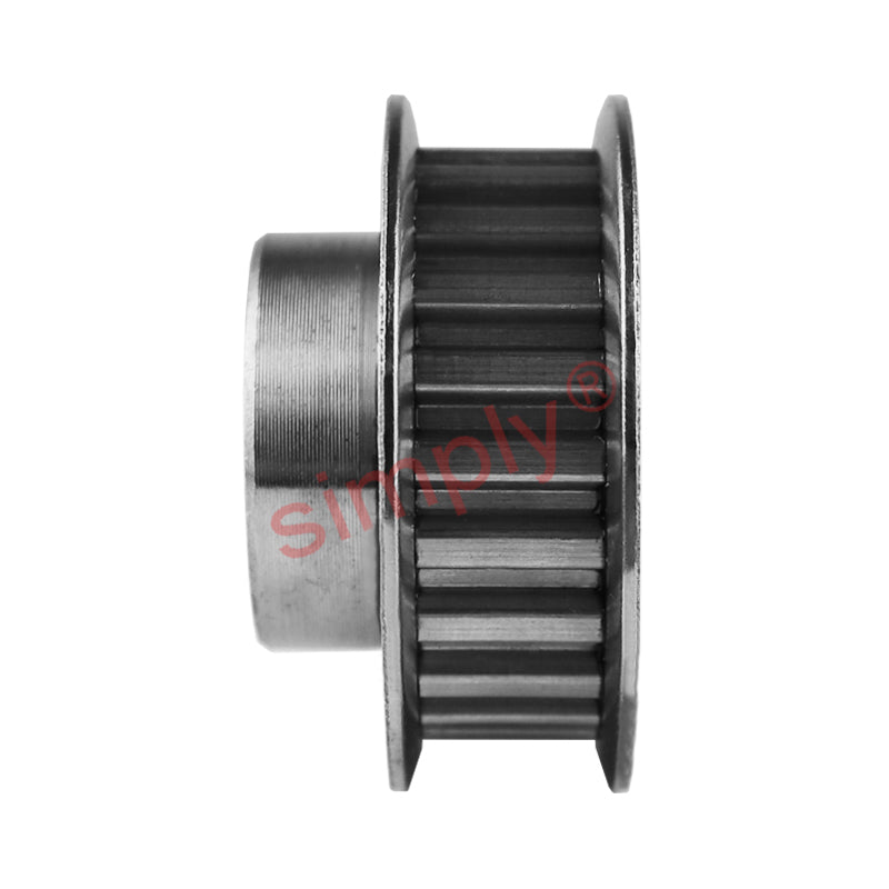P22-MXL-025F - 0.08 inch Pitch 22 Tooth Flanged Pilot Bore Aluminium Timing Pulley for 1/4 inch Wide Belt