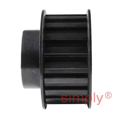 P25-L-050F - 3/8 inch Pitch 25 Tooth Flanged Pilot Bored Steel Timing Pulley for 1/2 inch Wide Belts