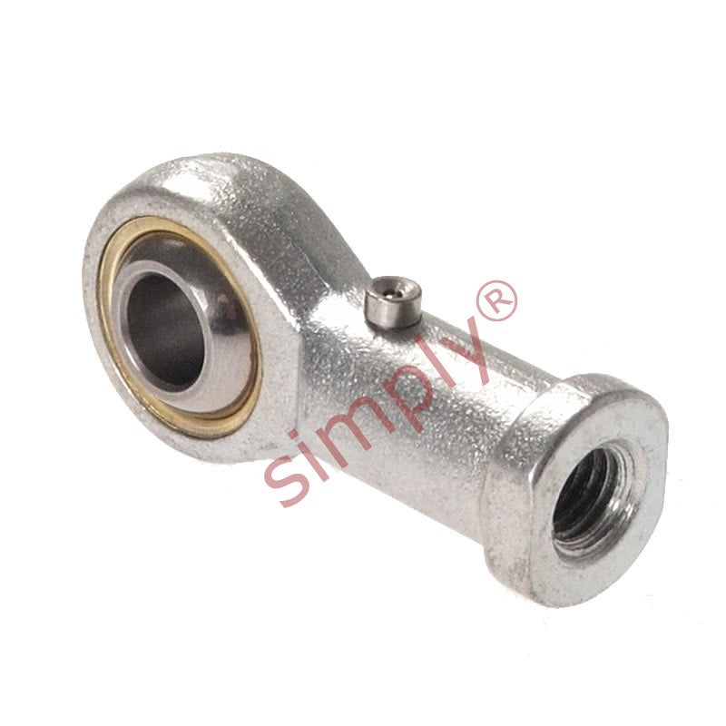 Budget PHS16 Right Hand Steel / Bronze Lined Plain Female Rod End 16mm Bore M16x2 Thread