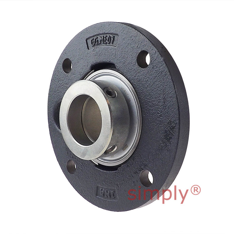 INA PME35XLN Four Bolt Cast Iron Round Housing with Eccentric Collar Insert 35mm Bore