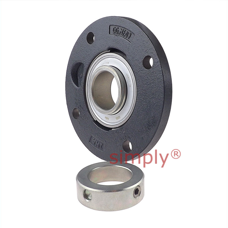 INA PME35XLN Four Bolt Cast Iron Round Housing with Eccentric Collar Insert 35mm Bore