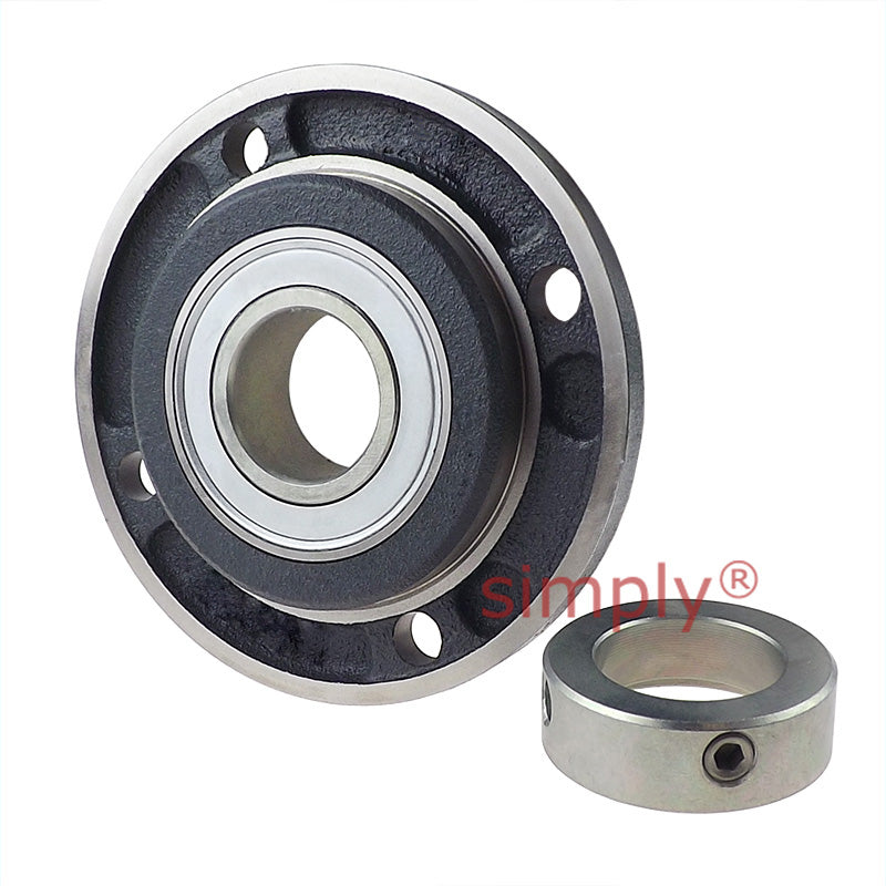 INA PME30XLN Four Bolt Cast Iron Round Housing with Eccentric Collar Insert 30mm Bore