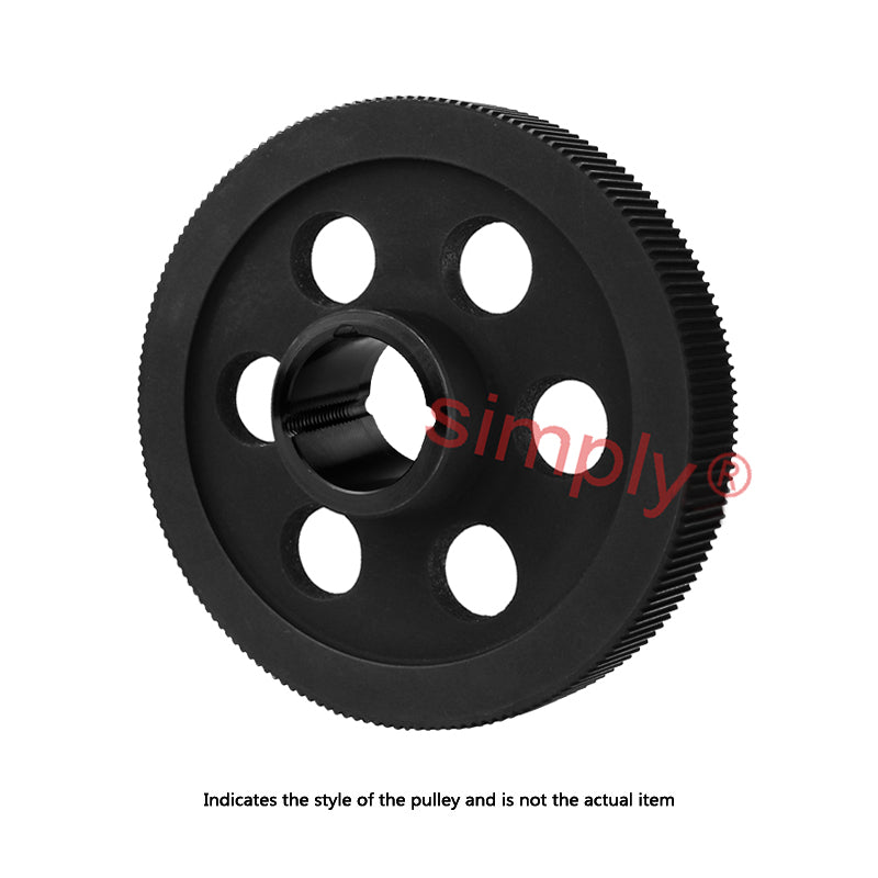 PC8M-140S-36 - 8mm Pitch 140 Tooth Polychain and Synchrochain Cast Iron Taper Bore Timing Belt Pulley for 36mm Wide Belts