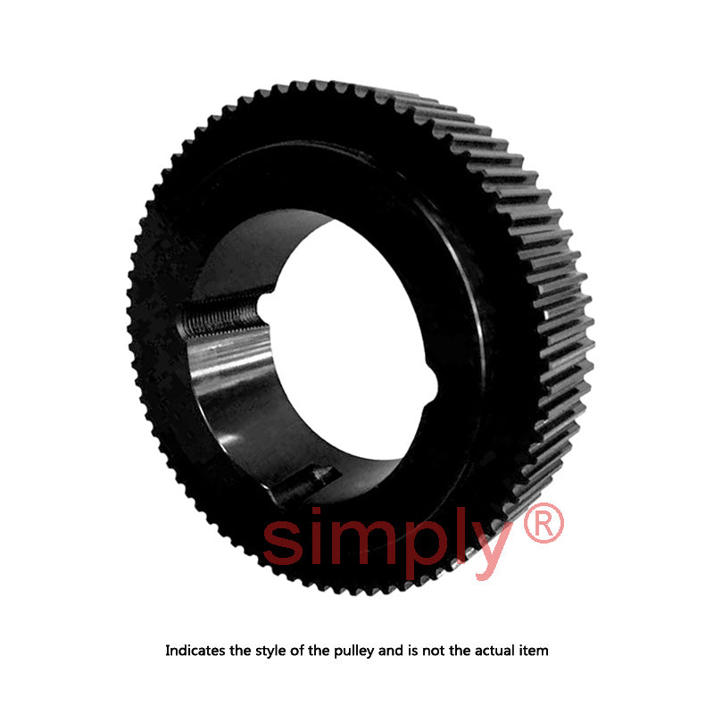 PC8M-75S-12 - 8mm Pitch 75 Tooth Polychain and Synchrochain Steel Taper Bore Timing Belt Pulley for 12mm Wide Belts