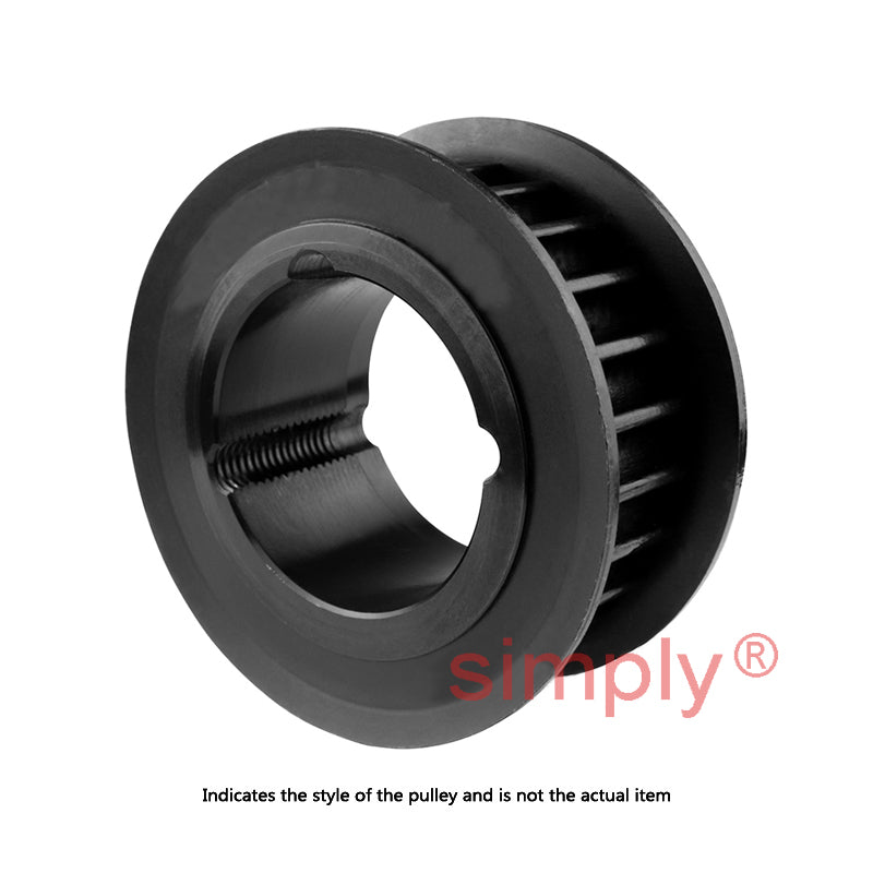 PC14M-48S-20 - 14mm Pitch 48 Tooth Polychain and Synchrochain Steel Taper Bore Timing Belt Pulley for 20mm Wide Belts