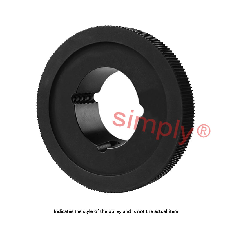 PC8M-75S-62 - 8mm Pitch 75 Tooth Polychain and Synchrochain Steel Taper Bore Timing Belt Pulley for 62mm Wide Belts