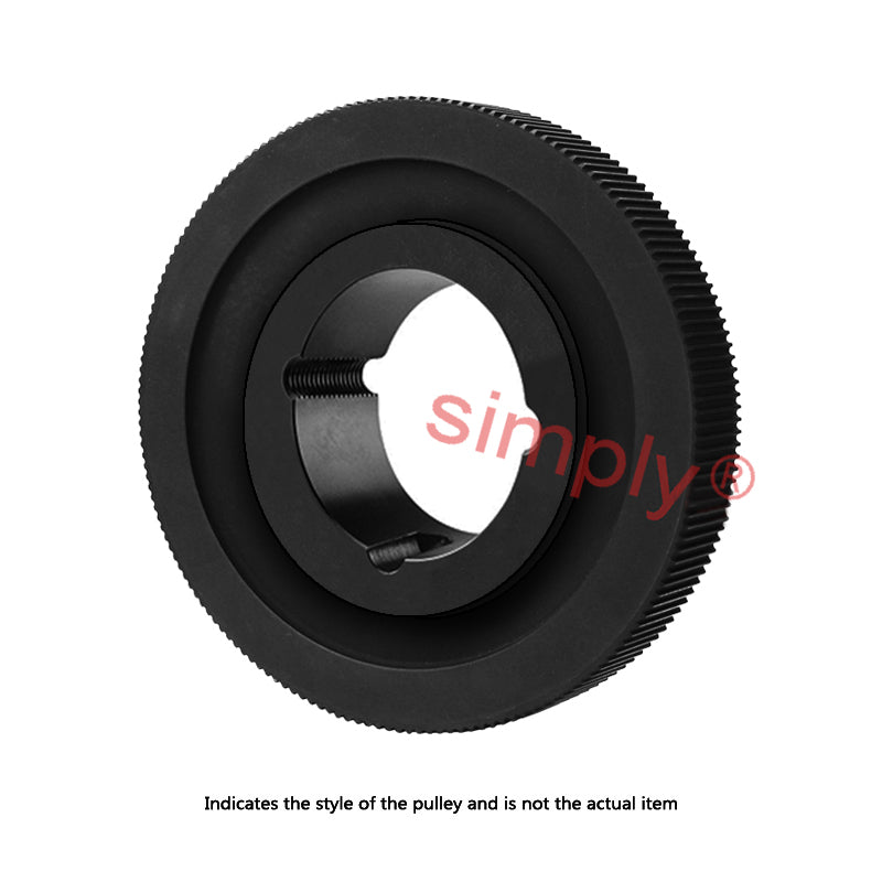PC14M-90S-90 - 14mm Pitch 90 Tooth Polychain and Synchrochain Cast Iron Taper Bore Timing Belt Pulley for 90mm Wide Belts
