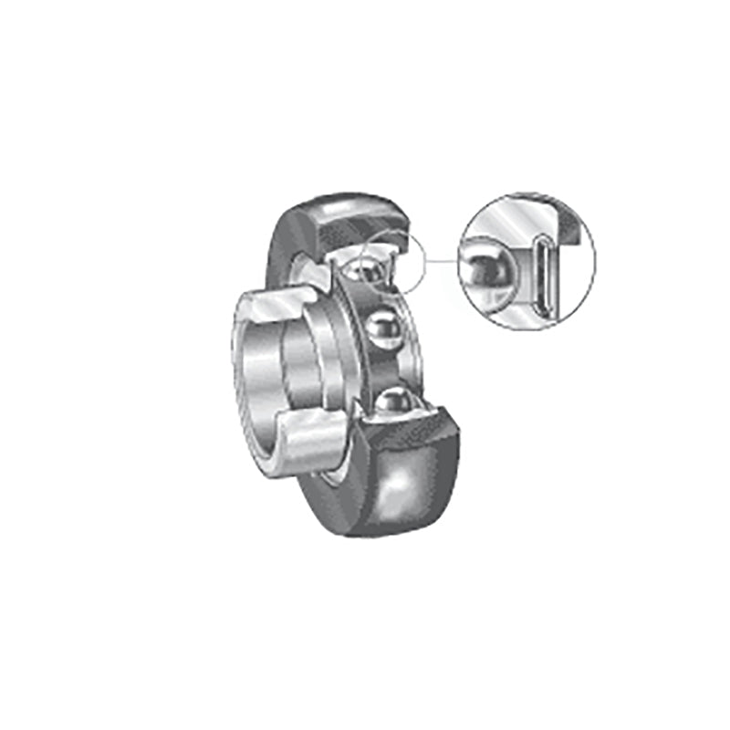 INA RABRB15/47XLFA106 Metric Bearing Insert with Rubber Interliner and P Seals and Eccentric Collar 15x47.3x31.1mm