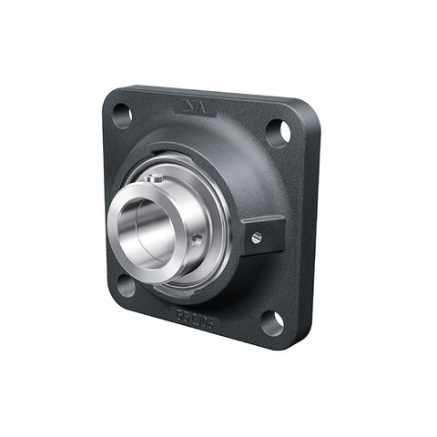 INA RCJ1-3/4 Four Bolt Cast Iron Square Housing with Eccentric Collar Insert 1-3/4 inch Bore