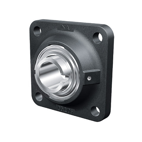 INA RCJL35XLN Four Bolt Cast Iron Square Housing with Drive Slot Insert 35mm Bore