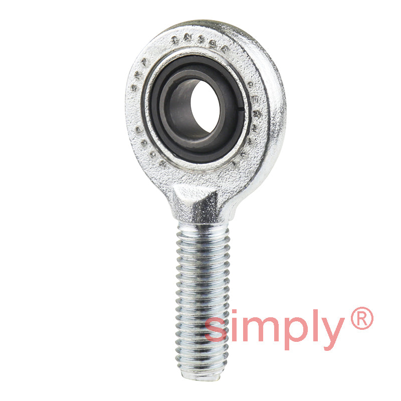 SKF SA10E Right Hand Steel / Steel Plain Male Rod End M10 Thread