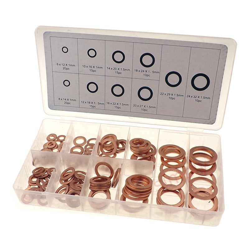 140 Piece Solid Copper Washer Set