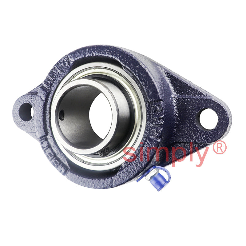 RHP SFT1 Two Bolt Oval Cast Iron Flange Housing 1 inch Bore Insert