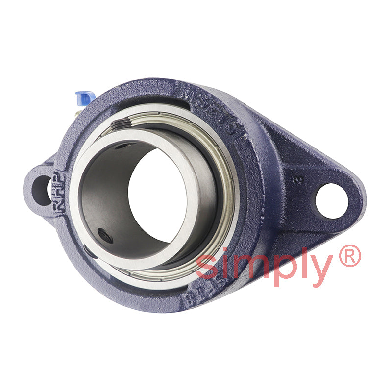 RHP SFT50 Two Bolt Oval Cast Iron Flange Housing 50mm Bore Insert