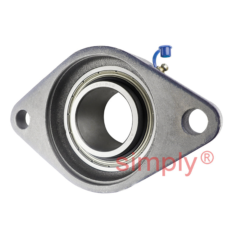 RHP SFT50 Two Bolt Oval Cast Iron Flange Housing 50mm Bore Insert