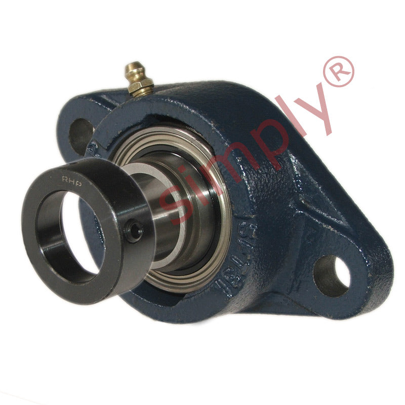 RHP SFT1-3/4DEC Two Bolt Oval Cast Iron Flange Housing 1-3/4 inch Bore Insert