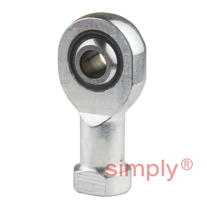 SKF SIKB6F Right Hand Steel / PTFE FRP Lined Plain Female Rod End M6 Thread