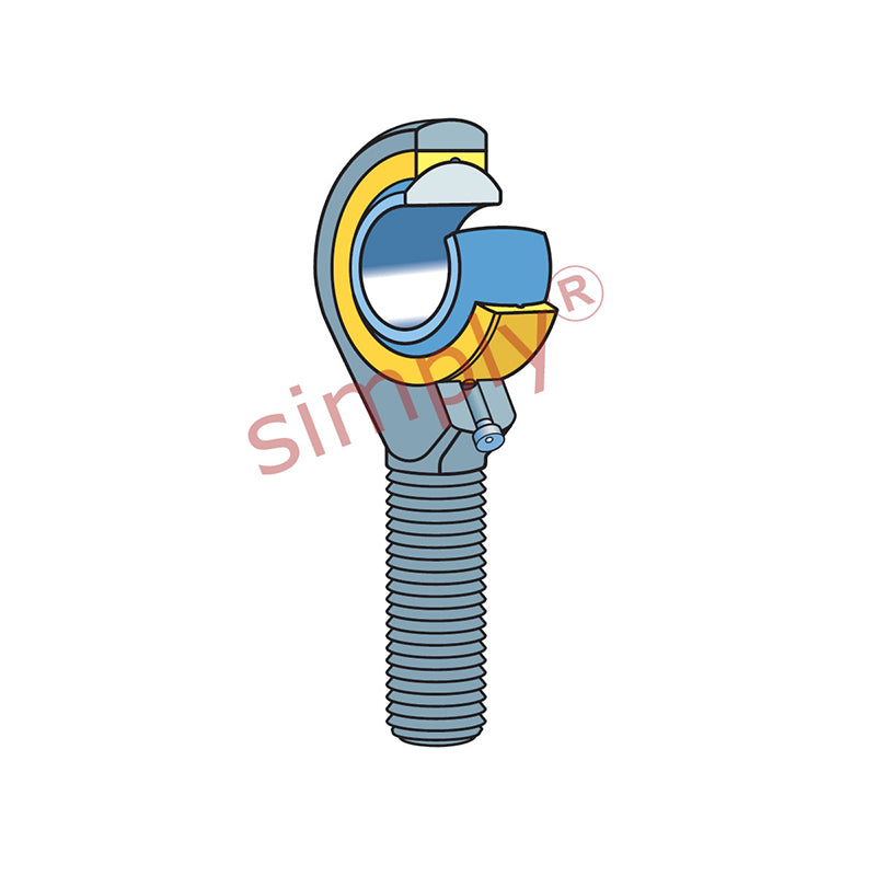 SKF SALKAC30M Left Hand Steel / Bronze Lined Plain Male Rod End M30x2 Thread