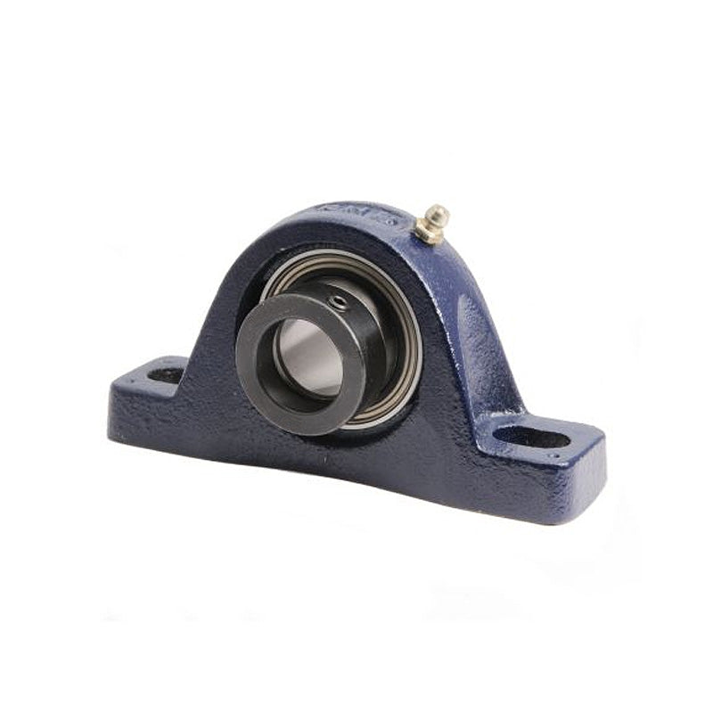 RHP SL1-1/4AR Two Bolt Cast Iron Pillow Block and 1-1/4 Bore Grub Screw Flat Back Insert