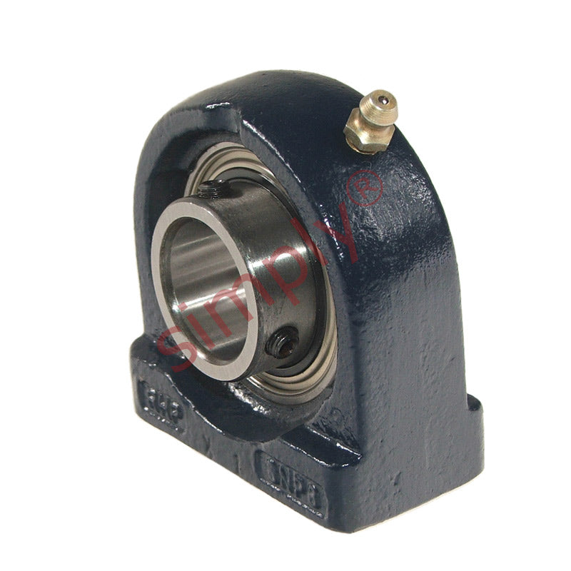 RHP SNP16 Threaded Base Small Footprint Pillow / Plummer Block and 16mm Bore Grub Screw Full Width Insert