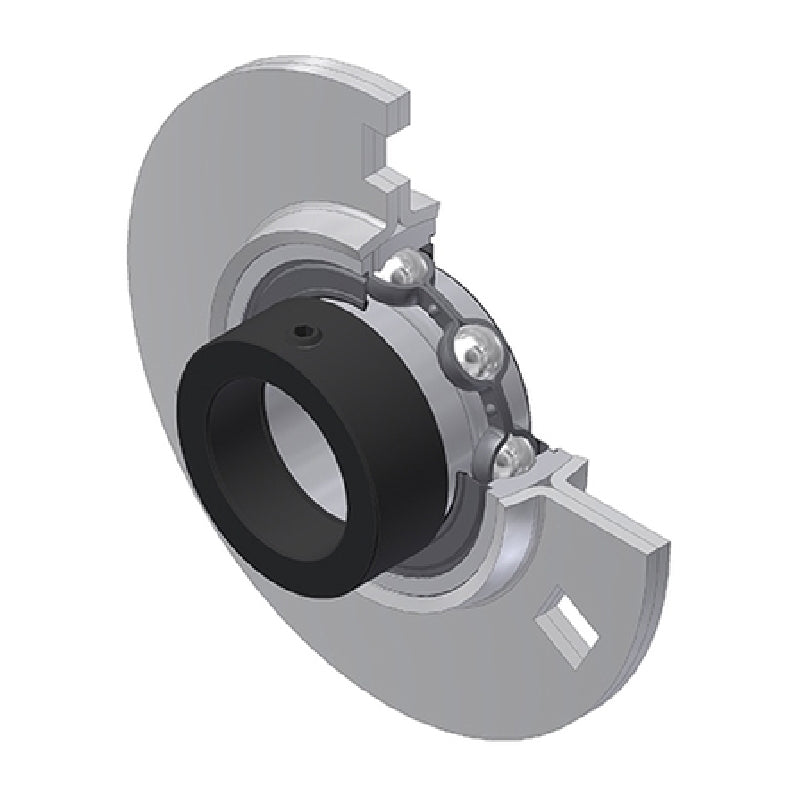 SNR ESPF208 Round 4 Bolt Pressed Steel Bearing Housing with 40mm Eccentric Collar Insert - Allow 2-3 Days