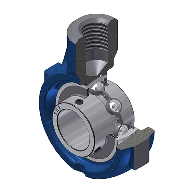 SNR UCEHE206 Metric Cast Iron Hanger Bearing Unit with 30mm Bore Insert - Allow 2-3 Days