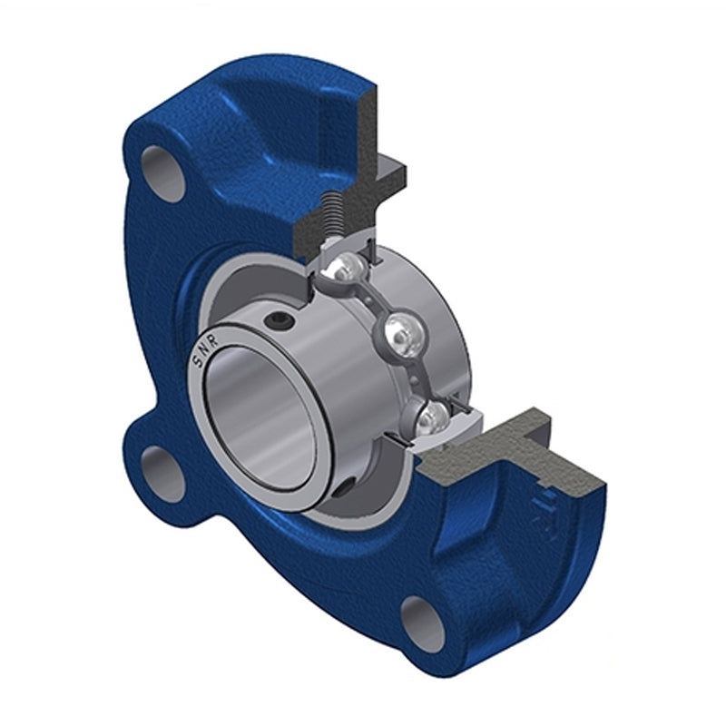 SNR UCFC210N Metric Four Bolt Cast Iron Round Flanged Housing with 50mm Insert - Allow 2-3 Days